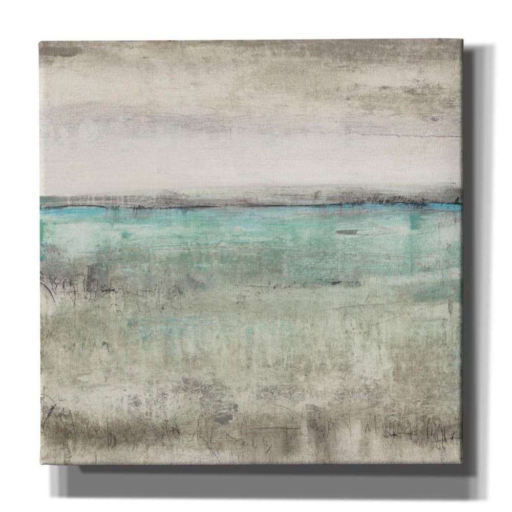 Epic Graffiti 'Aqua Horizon II' by Tim OToole Giclee Canvas Wall Art, 12"x12"