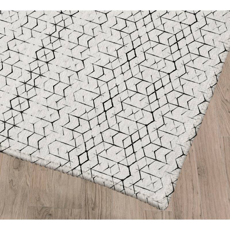 SHIBORI DIAMONDS B+W Area Rug by Kavka Designs Bed Bath & Beyond