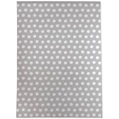 BIG POLKA DOTS LIGHT GREY Area Rug by Kavka Designs