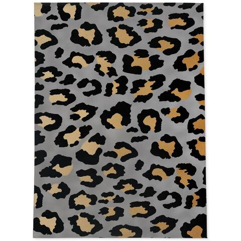 Silver Orchid Peer Dark Leopard Area Rug