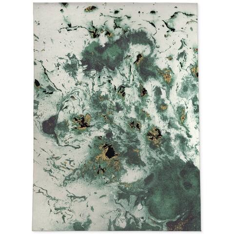 Marbled Green Area Rug by Kavka Designs