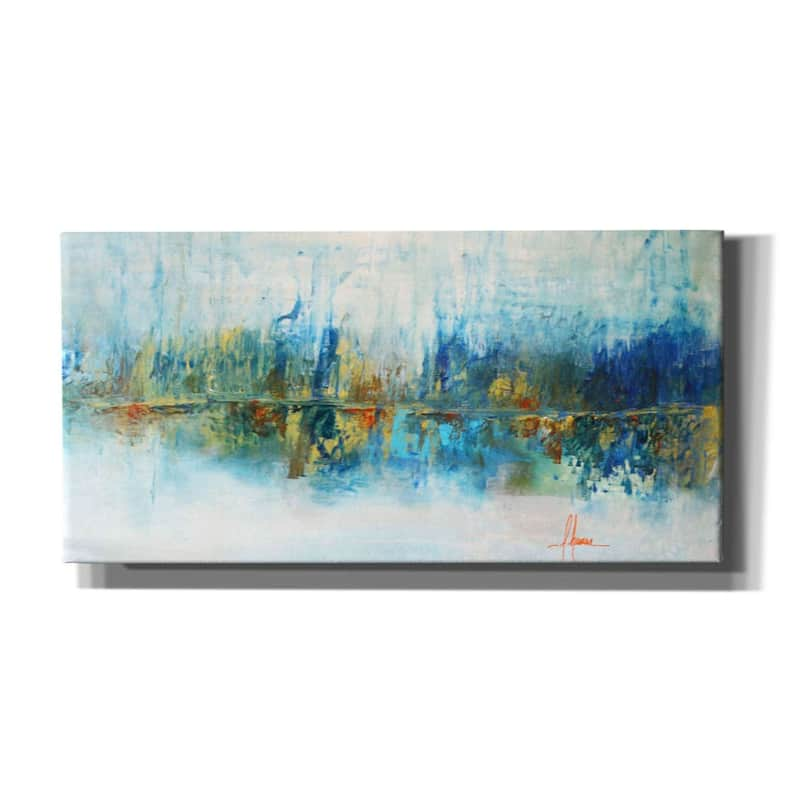 Epic Graffiti 'aqua Azul' By Leticia Herrera Giclee Canvas Wall Art, 24 