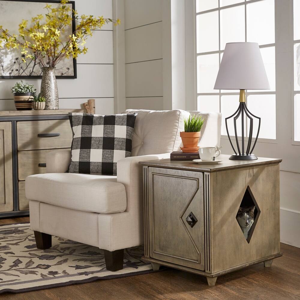 Carson Carrington Tomakulla Hidden Kitty Litter Box/ Side Table