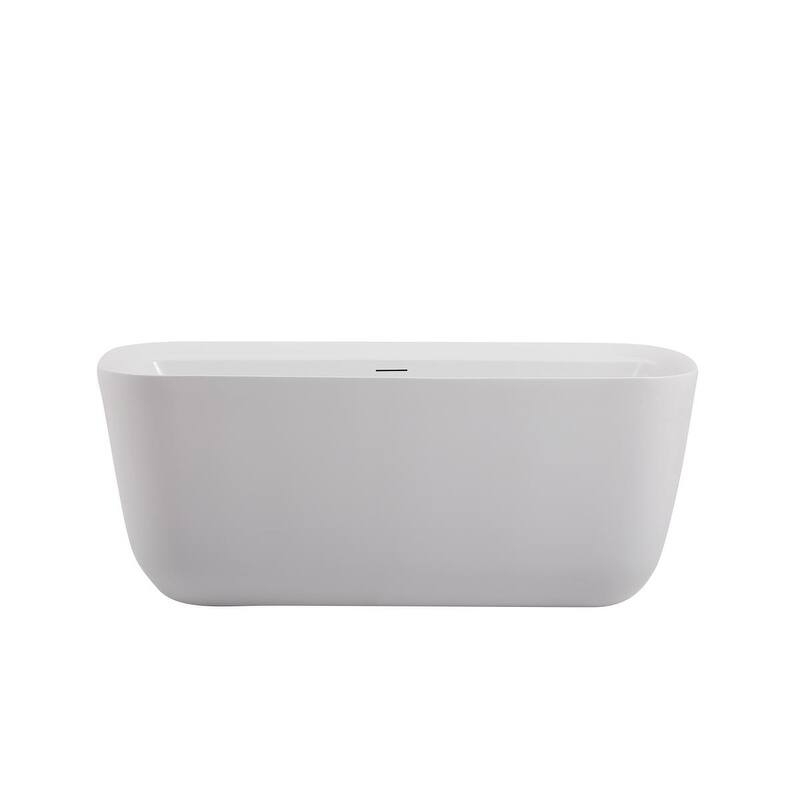 Soaking bathtub in glossy white