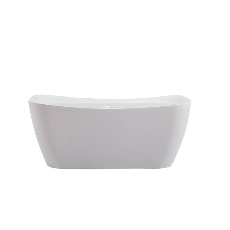 Soaking bathtub in glossy white