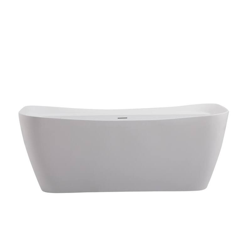 Soaking bathtub in glossy white