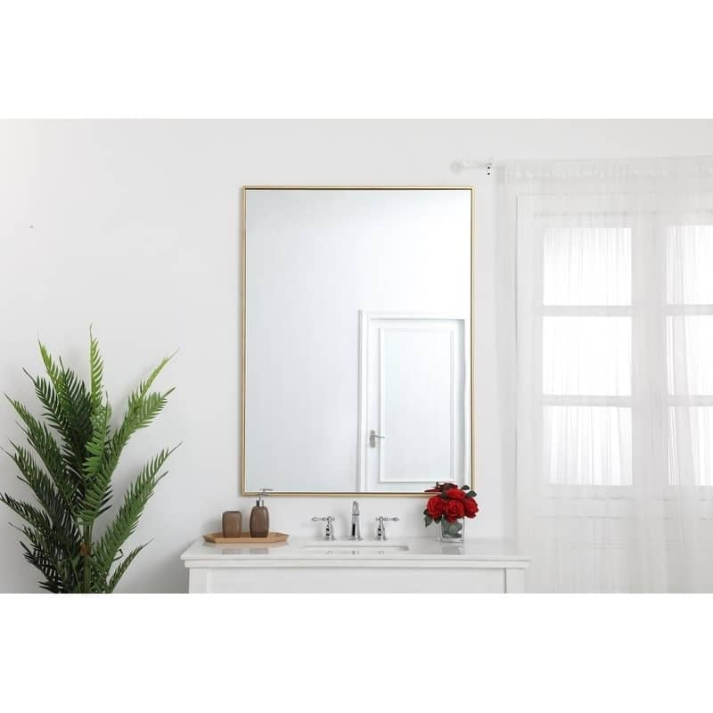 Carson Carrington Salsnas Metal Frame Rectangular Mirror