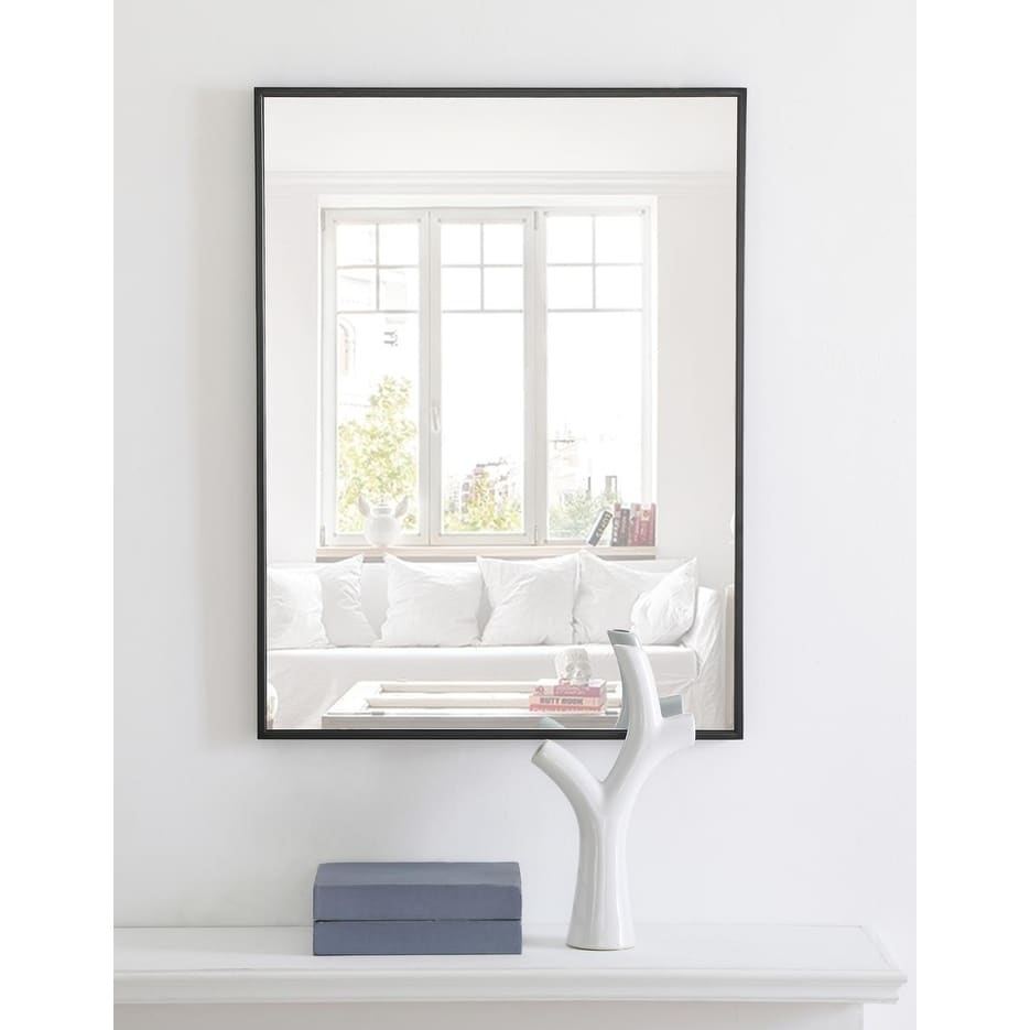 Metal Framed Wall Mirror with Shelf