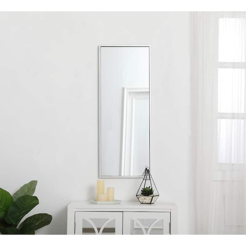 Carson Carrington Salsnas Metal Frame Rectangular Mirror - 14W x 36H - Silver