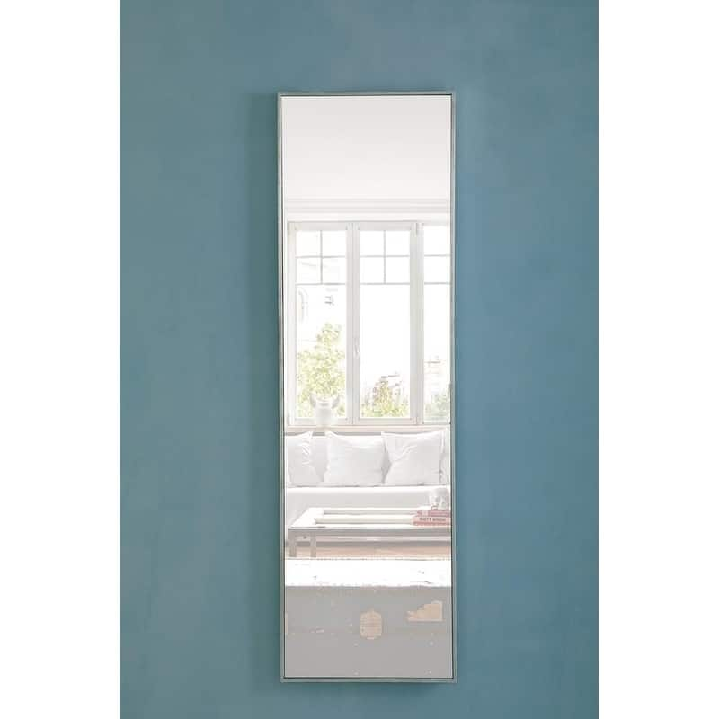 Carson Carrington Salsnas Metal Frame Rectangular Mirror - 18W x 60H - Silver