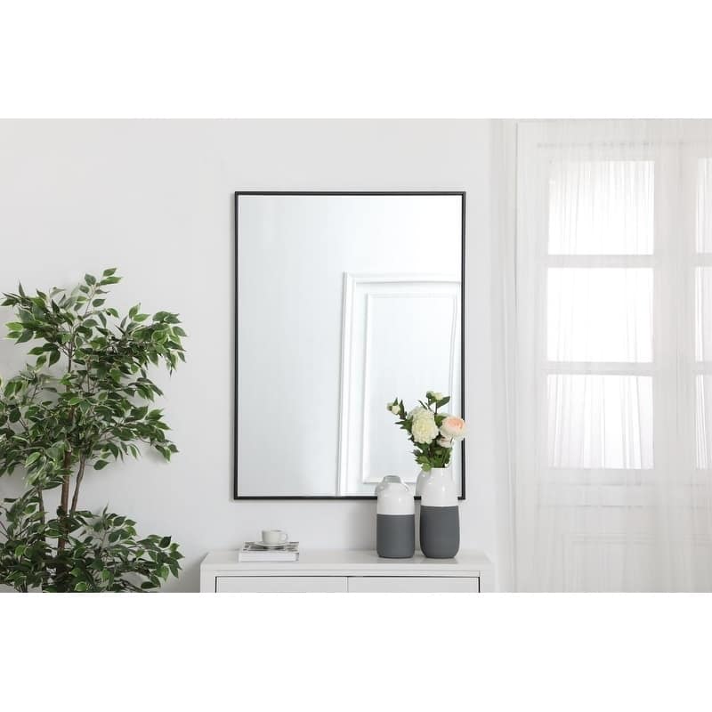 Carson Carrington Salsnas Metal Frame Rectangular Mirror