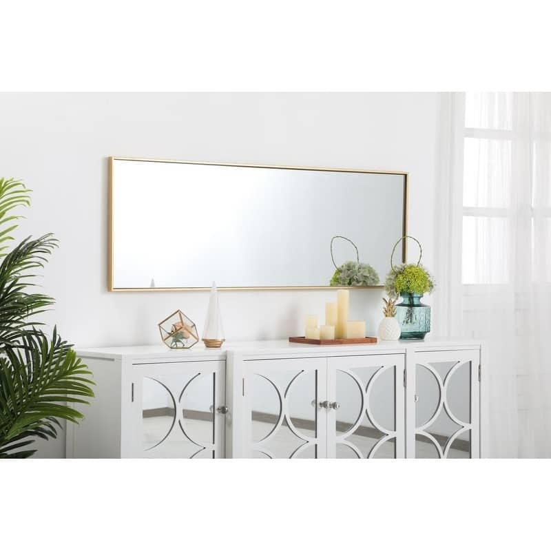 Carson Carrington Salsnas Metal Frame Rectangular Mirror