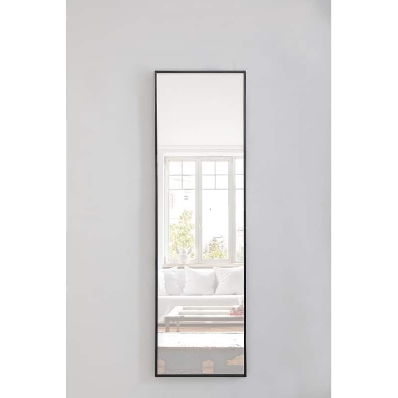 Carson Carrington Salsnas Metal Frame Rectangular Mirror - 18W x 60H - Black