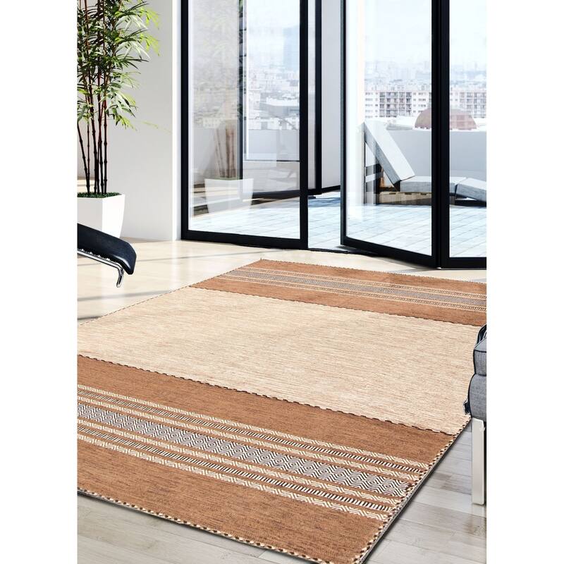 ECARPETGALLERY Arizona Flat-weave Wool Kilim Area Rug