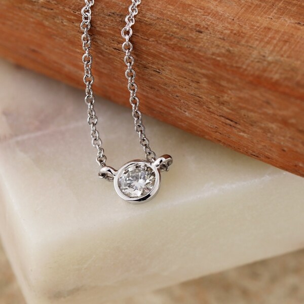 lab created diamond pendant