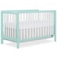 preview thumbnail 1 of 4, Dream On Me Ridgefield 5 in 1 Convertible crib - Mint and White Mint and White