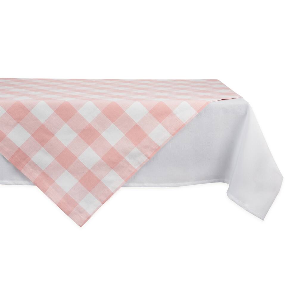DII Pink Buffalo Check Table Topper