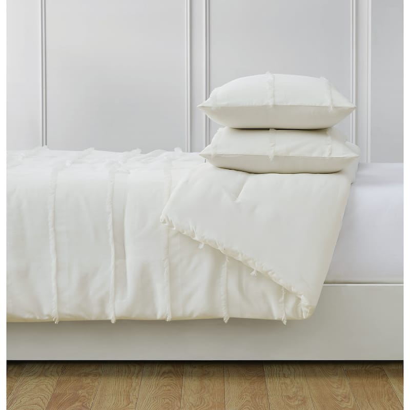 Christian Siriano NY® Kristen 3 Piece Comforter Set - White - King