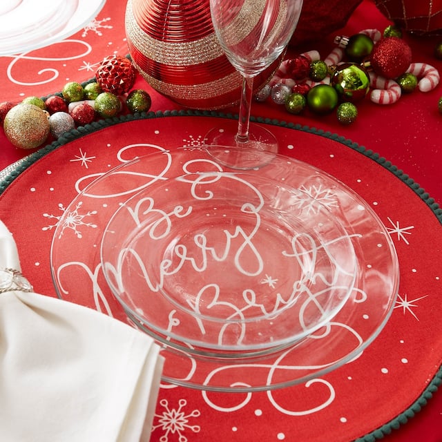 DII Be Merry & Bright Embellished Placemat (Set of 6)