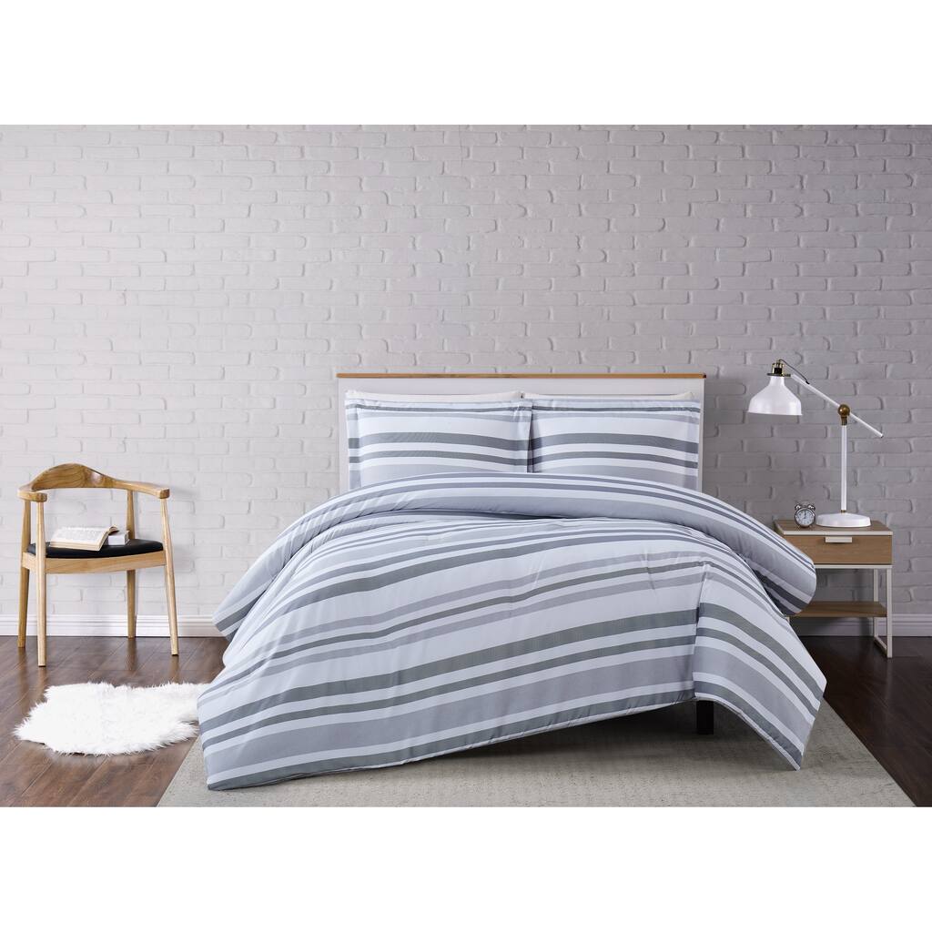 Truly Soft Curtis Stripe 3 Piece Comforter Set