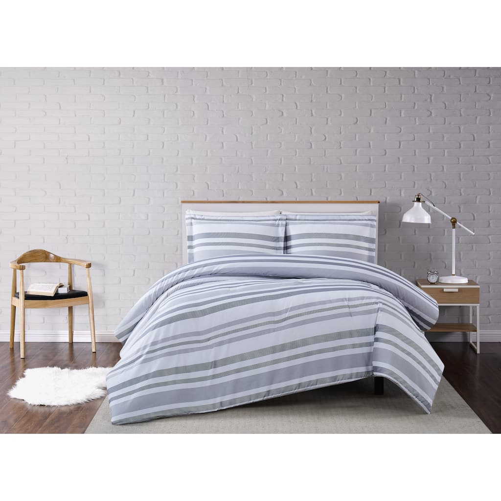 Truly Soft Curtis Stripe 3 Piece Comforter Set