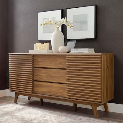 Buy Walnut Finish Buffets Sideboards China Cabinets Online At