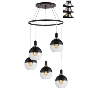 Woodbridge Lighting 19128BAZWL-C0087 Blake 5-light Pendant Chandelier w/ ST64 Bulb (Clear) - Chandeliers For Bedrooms by Overstock.com