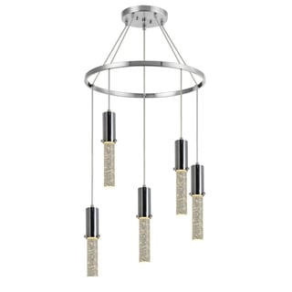 Woodbridge Lighting 16728WL-LED Pixie 5-light Pendant Chandelier (Chrome) - Chandeliers For Bedrooms by Overstock.com