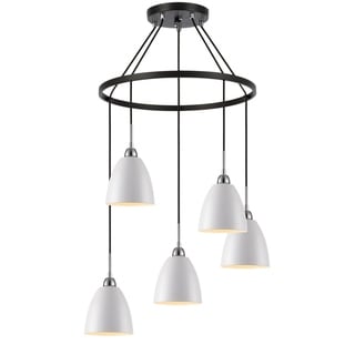 Woodbridge Lighting 15328K-DBZ Vento 5-light Pendant Chandelier (Chrome/ White/ Black/ Bronze) - Chandeliers For Bedrooms by Overstock.com