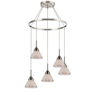 Woodbridge Lighting 13246-C60601 Lucia 5-light Pendant Chandelier (Nickel) - Chandeliers For Bedrooms by Overstock.com