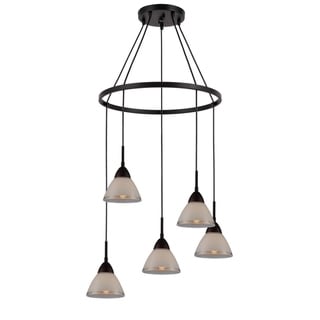 Woodbridge Lighting 13246-C60601 Lucia 5-light Pendant Chandelier (Bronze) - Chandeliers For Bedrooms by Overstock.com