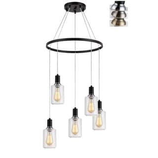 Woodbridge Lighting 19128BAZWL-C105 Blake 5-light Pendant Chandelier w/ ST64 Bulb (Clear) - Chandeliers For Bedrooms by Overstock.com