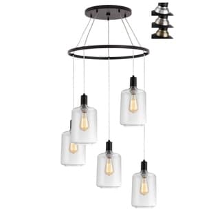 Woodbridge Lighting 19128BAZWL-C107 Blake 5-light Pendant Chandelier w/ ST64 Bulb (Clear) - Chandeliers For Bedrooms by Overstock.com