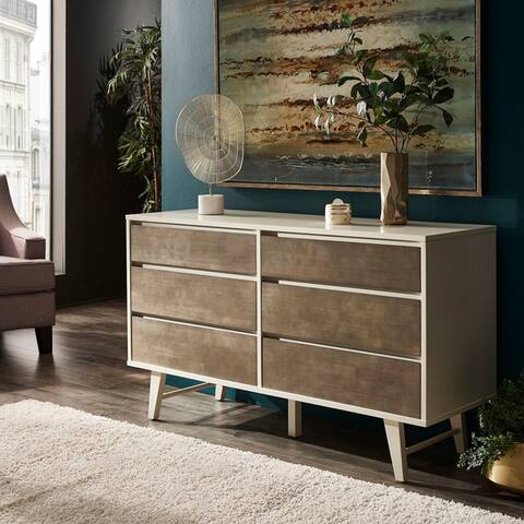 Carson Carrington Madrid Light Charcoal 6 Drawer Dresser By