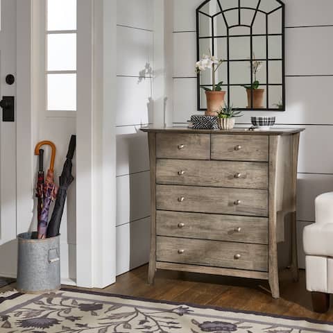 Gaetano Dark Burnt Grey 6-Drawer Chest by iNSPIRE Q Classic