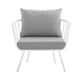 preview thumbnail 5 of 10, Riverside Outdoor Patio White Aluminum Armchair