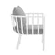 preview thumbnail 3 of 10, Riverside Outdoor Patio White Aluminum Armchair