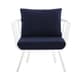 preview thumbnail 11 of 10, Riverside Outdoor Patio White Aluminum Armchair
