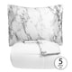 preview thumbnail 7 of 8, Porch & Den Moro Luxury 5-piece Bed-in-a-Bag Comforter and Marble Print Sheet Set Full - White