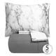 preview thumbnail 2 of 8, Porch & Den Moro Luxury 5-piece Bed-in-a-Bag Comforter and Marble Print Sheet Set Full - Grey