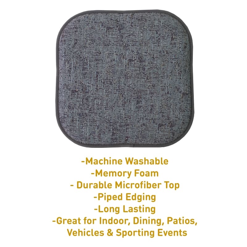 Porch & Den Bravo Memory Foam 16-inch Chair Pad Set - 16"x16"