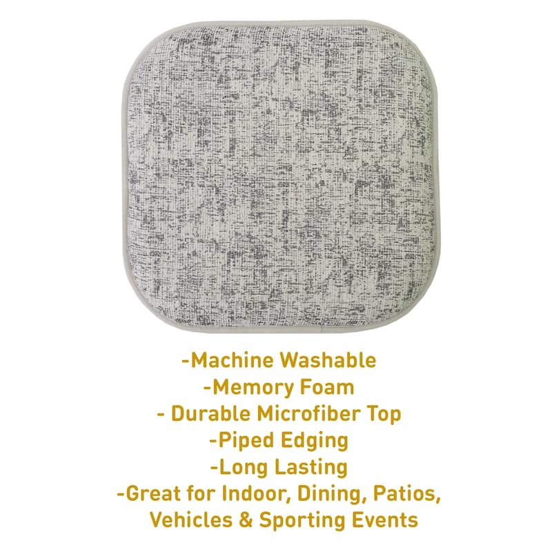 Porch & Den Bravo Memory Foam 16-inch Chair Pad Set - 16"x16"