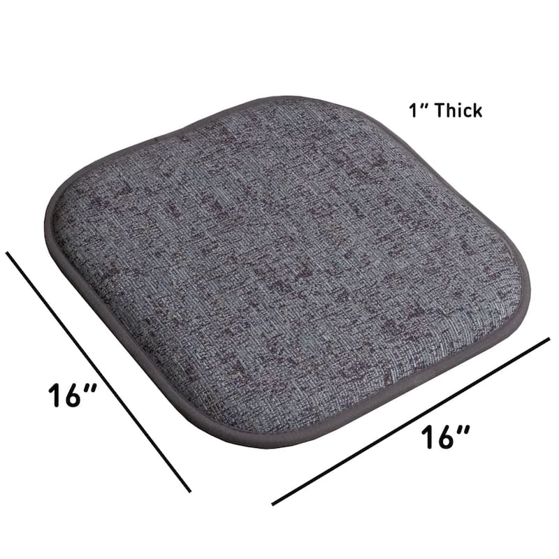 Porch & Den Bravo Memory Foam 16-inch Chair Pad Set - 16"x16"