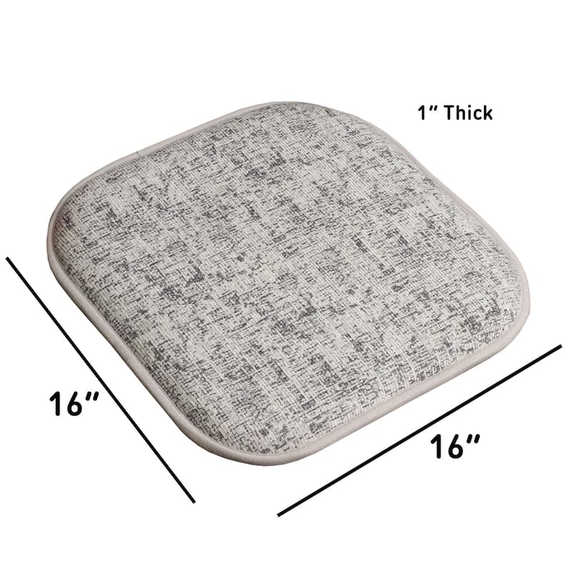 Porch & Den Bravo Memory Foam 16-inch Chair Pad Set - 16"x16"
