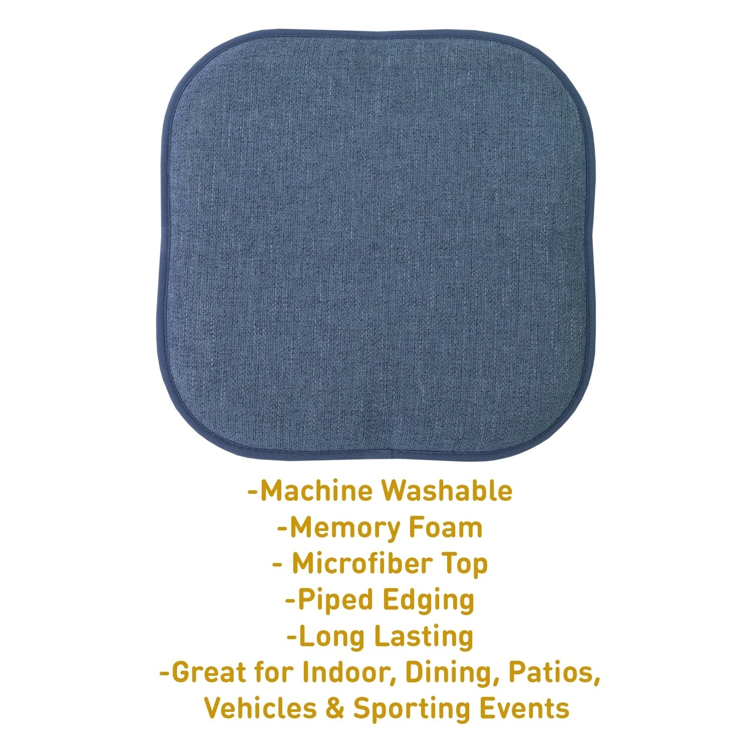 Porch & Den Brassie Non-slip Memory Foam 16-inch Chair Pad Set - 16x16 -  Bed Bath & Beyond - 28965071