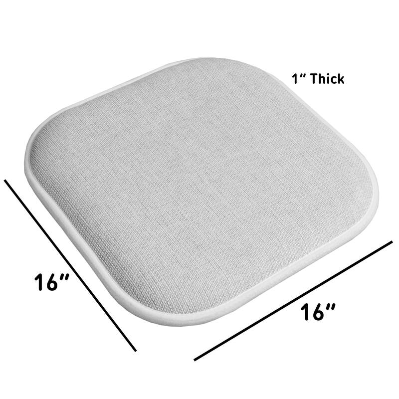 Porch & Den Brassie Non-slip Memory Foam 16-inch Chair Pad Set - 16"x16"