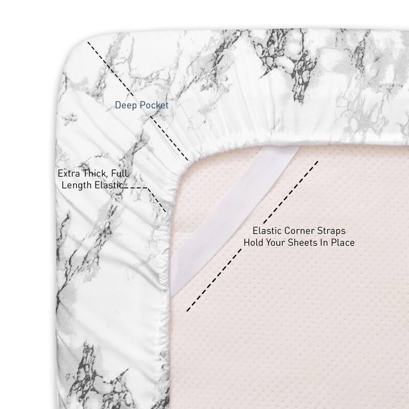 Luxury 4 Piece Marble Print Bed Sheet Set