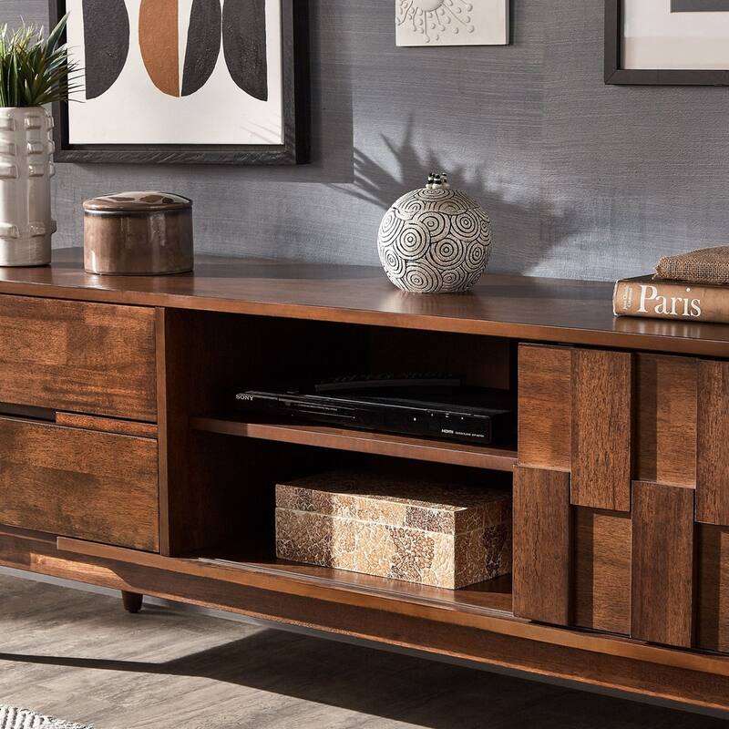 Kieran Mid-Century Wood 2-Drawer TV Stand by iNSPIRE Q Modern