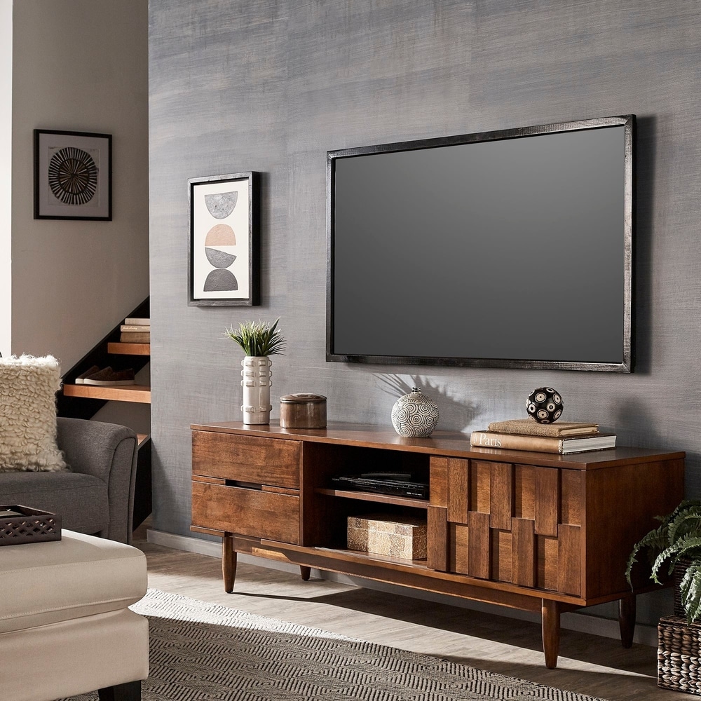 iNSPIRE Q Modern Kieran Mid-Century Wood 2-Drawer TV Stand