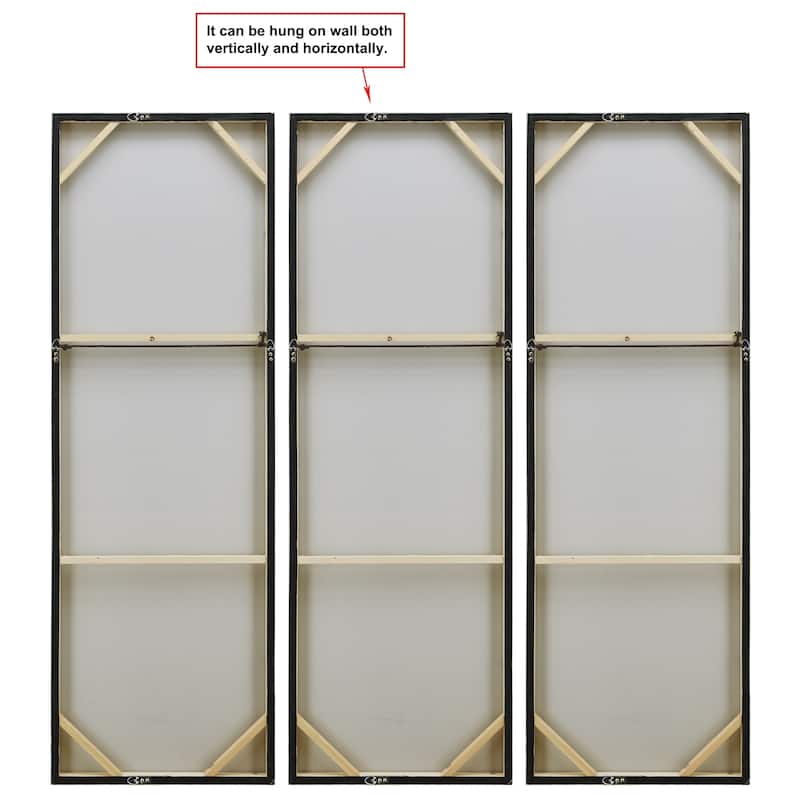 Diamonds Textured Metallic Hand Painted Canvas Wall Art Set of 3